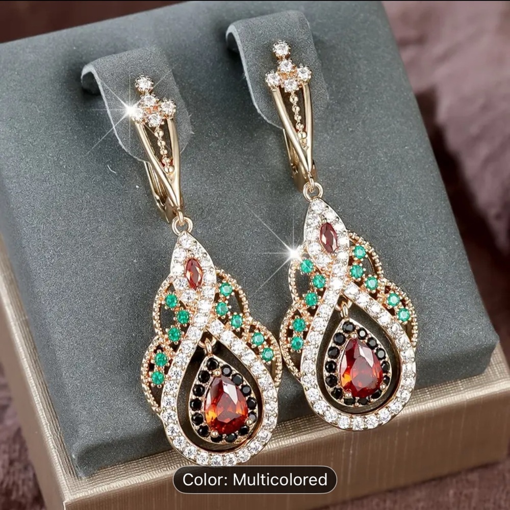 Elegant Multicolored Drop Earrings